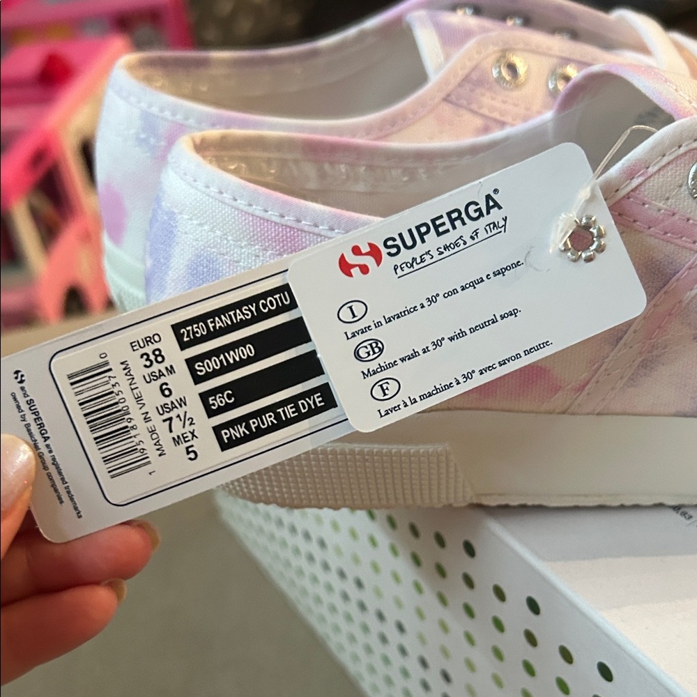 NEW Superga Women's Tie-Dye Sneakers - Picture 8 of 8
